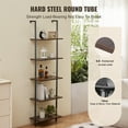 thumbnail image 3 of VEVOR Ladder Shelf, 5-Tier Bookshelf 17.3x11.8in, Open Wall-Mounted Ladder Shelf with Metal Frame,Storage Rack Sundries Holder for Kitchen Bedroom Bathroom Living Room, Black, 3 of 9