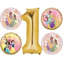 Princess Theme 1st Birthday Party Supplies 5pc Balloon Bouquet Decorations