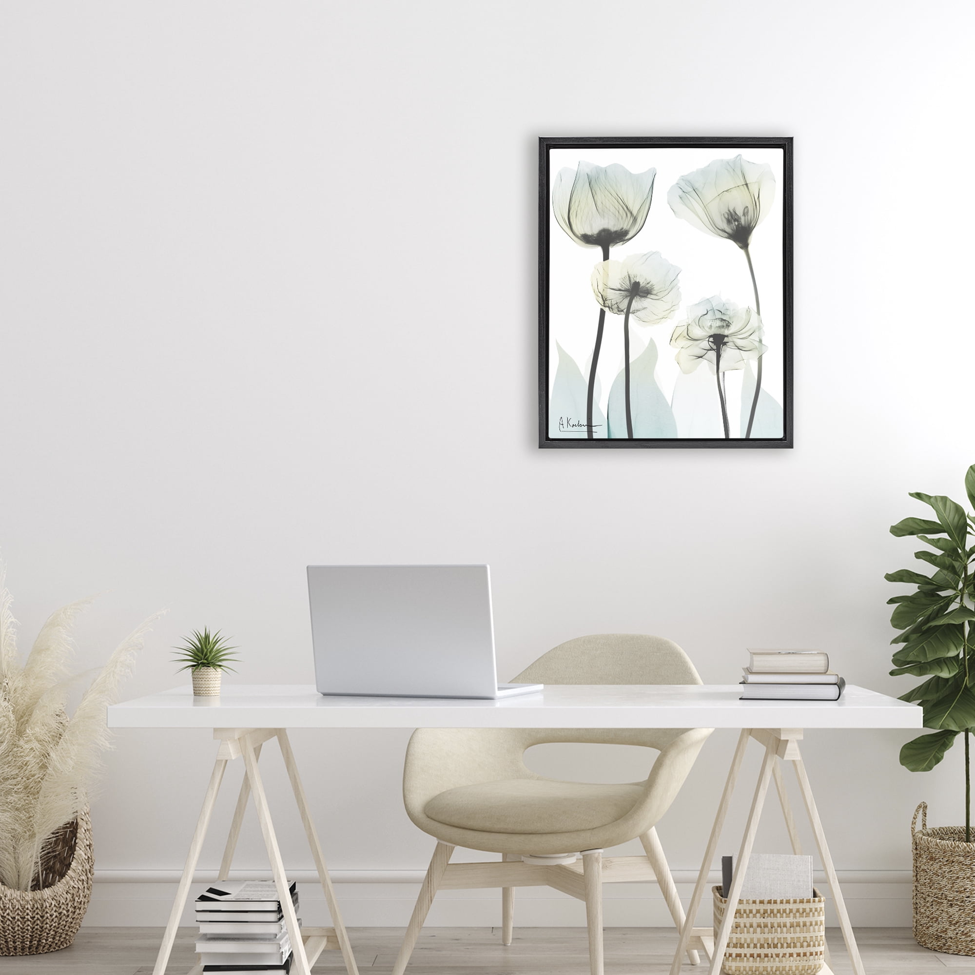 Stupell Industries Floral Luxury Of Creation Black Framed Floater Canvas Wall Art, design by Albert Koetsier