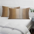 thumbnail image 4 of Brown Ombre Standard Size Pillow Cover, Pillowcase Protectors with Zipper, Breathable Decorative Throw Pillow Case Cover, Vintage Country Wooden Pillow Shams for Couch Sofa 20x26Inch, 4 of 8