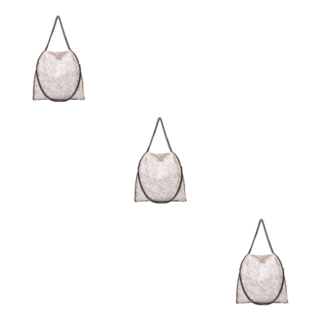 Youkk PU Functional And Beautiful Tote Bag For Sophisticated Style Versatile Gifts Chain Shoulder Ba white 3Set