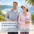 thumbnail image 3 of Sun Protection Clothing for Women and Men, Upf 50 Sun Jacket with Removable Brim, Lightweight Athletic Zip up Hoodie, 3 of 7