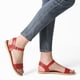 thumbnail image 4 of Sandalias Planas con Correa al Tobillo para Mujer DREAM PAIRS Rojo Talla 5, 4 of 5