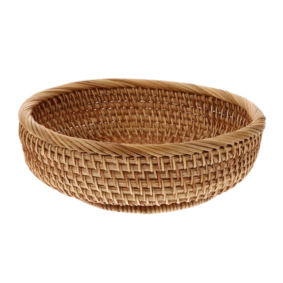 Rattan Fruit Basket Serving Tray Produce Toy Seagrass Storage