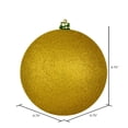 thumbnail image 2 of Vickerman 4.75" Medallion Glitter Ball Ornament, 4 per Bag, 2 of 7