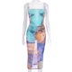 thumbnail image 3 of Conjunto de falda bodycon impresa casual de 2 piezas para mujeres ideal para vacaciones de fin de semana FLhrweasw Para estrenar, 3 of 8