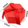 thumbnail image 2 of Caja de regalo grande hexagonal MACHAO roja con tapa de cinta, 2 of 5