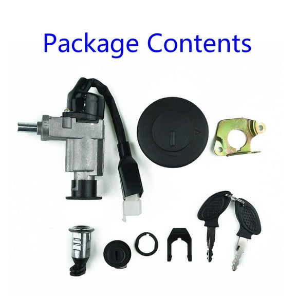 KDJ Ignition Switch Key Fuel Tank Cap Lock Key for GY6 139QMB 50 125cc 150cc Scooter