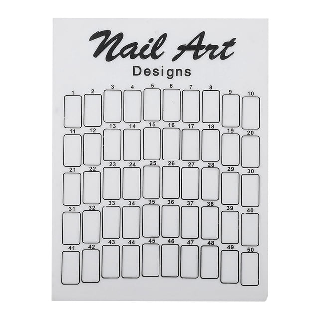 Tarjeta de color de esmalte, 50 piezas Nail Art Tablero de color de esmalte falso Tarjeta de color de uñas Eficiencia óptima