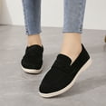 thumbnail image 5 of Viluyesy Womens Suede Loafer, Slip-on Comfort Low Vamp Fashion Flat Sneaker Black US7.5, 5 of 9