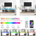 thumbnail image 2 of ChVans Extra Long TV Stand for up 100" 110" TVs with Charging Station, LED Entertainment Center Media Console Gaming Soundbar Shelf with 2 Storage Cabinets, 94.5", 2 of 7
