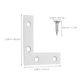 thumbnail image 2 of unbranded 1Jgo Soportes En L Para Estantes De Madera Con Inoxidable Y De Cuatro Agujeros, 2 of 7