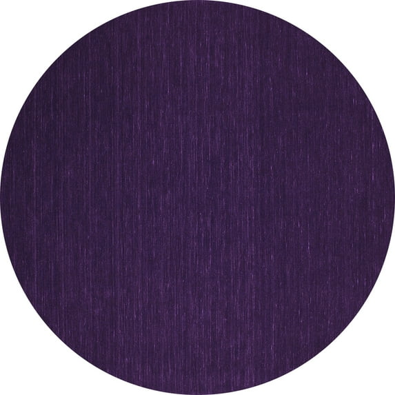 Ahgly Company Indoor Round Abstract Purple Contemporary Area Rugs, 4' Round