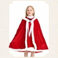 thumbnail image 2 of Mercatoo Kids Girls Christmas Set Dress and Hooded Shawl 2Pcs Outfit Girls Christmas Day Party Clothes for 6 to 14 Years, 2 of 8