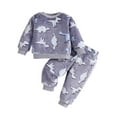 thumbnail image 2 of Cowsor Toddler Baby Girl Clothes Outfit Long Sleeve Blouse Shirt Top Flare Leggings Pants Two Piece Outfits Set, 2 of 7