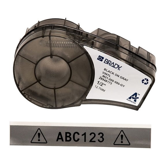 Gray All Weather Vinyl Labels for Brady M210 and M211, 0.5in