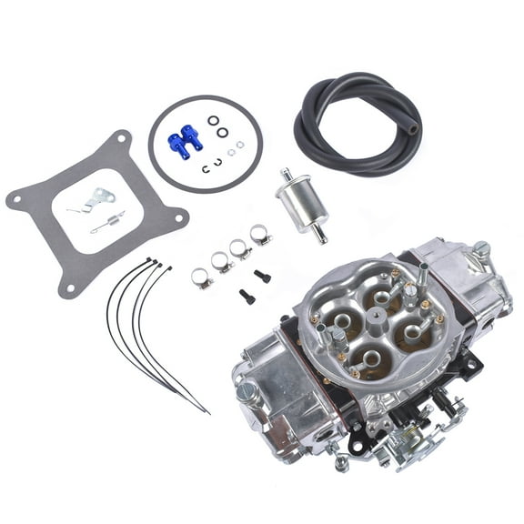 NEWZQ Race Series Mechanical Secondary Carburetor 4-Barrel 750 CFM Mech Secondaries Silver 1Pc