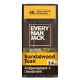 thumbnail image 4 of (2 pack) Every Man Jack Men’s Sandalwood Teak Antiperspirant Deodorant - Stay Fresh with Antiperspirant Men’s Deodorant - Odor Crushing, Long Lasting, Plant-Based, and No Harsh Chemicals - 2.6 oz, 4 of 13