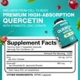 thumbnail image 4 of (2 pack) Nutrivein Quercetin with Zinc Vegan Capsules - Immune Support - 60 Count, 4 of 8