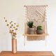 thumbnail image 5 of Estante colgante de macramé, estantes de almacenamiento de pared Chic bohemio, estante flotante de madera, decoración de cuerda para sala de Colco Estante de pared de tapiz, 5 of 8