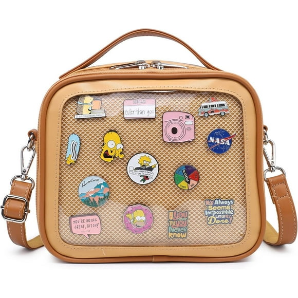 UTAH-Leather Ita Backpack Crossbody Bag Messenger Purse JK Uniform Shoulder Bags for Anime Pins Display
