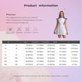 thumbnail image 7 of TiaoBug Womens Space Alien Cosplay Costume Outer Space Cutie Metallic Cap Slevee Dress with Hairhoop Purple 3XL, 7 of 7