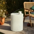thumbnail image 2 of Tabouret de Jardin Rond MgO Intérieur Extérieur Blanc, 2 of 12