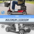 thumbnail image 4 of REARFIT Foldable 4 Wheels Mobility Scooter for Seniors, Electric Wheelchair with Detachable Battery, Dual Baskets, Cup & Phone Holder, 330lbs, Red, 4 of 12