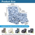 thumbnail image 6 of SCRAWLGOD Butterfly Tie-Dye Blue Recliner Chair Covers, Removable 4 Pieces Stretch Recliner Covers with Storage Pockets Soft Comfortable Recliner Slipcovers for Pet, Living Room, 6 of 7