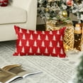 thumbnail image 3 of Sm:)e Christmas Tree Throw Pillow Cover, 12 x 20 inch Red, 3 of 7