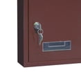 thumbnail image 4 of maskred Rust-proof Mailbox 22x6.5x30cm Wall Mounted Mail Secure Box Case Brown, 4 of 6