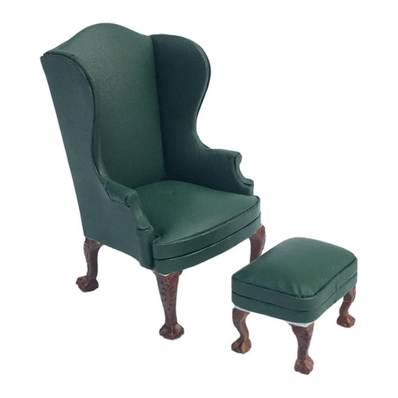 Xingzhi Realistic 1:12 Scale Armchair Sofa Furniture Green Single Sofa