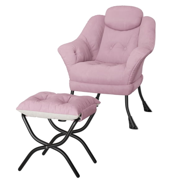 Sillón Cómodo con Otomano Plegable – Tela Suave – Funda Removible y Lavable – Bolsillo Lateral – Sala, Dormitorio – Niños y Adultos