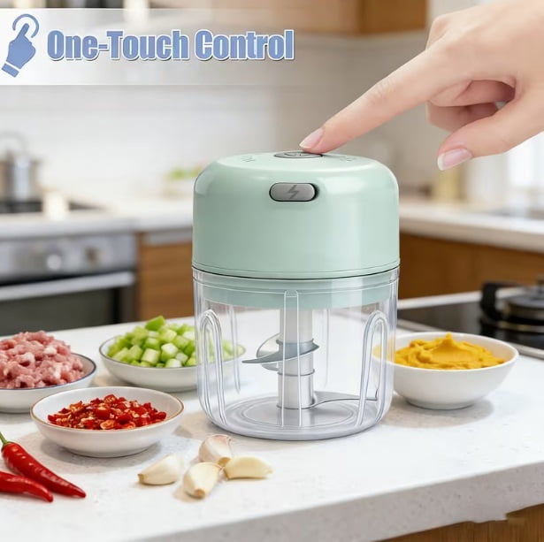 1pc Portable Rechargeable Mini Garlic Chopper - 9.47 oz Electric Food Processor for Spices, Vegetables, and Meat - Ideal for Dorms, Apartments, and Outdoor Picnics