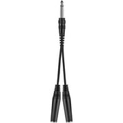 Livewire Essential Y-Adapter 1/4" TS to 1/4" TS Female Black 6 in.