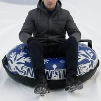 Winter Snow Tube Inflatable Snow Tube Sled Heavy Duty Snow Tube For Sledding With Handles Tow Rope Winter Outdoor Toy For Boys Girls Adults