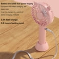 thumbnail image 5 of Summer USB Desk Fan 6.5 Inch, 3 Speeds Portable Personal Desktop Table Fan, Dual 360° Adjustment Mini Fan, Quiet Operation, for Home Office Car Outdoor Travel, 5 of 15