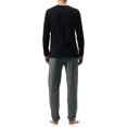 thumbnail image 2 of Conjunto de pijama de manga larga para hombre con parte superior e inferior de jersey de algodón para hombre Adepaton CJWUS-2707, 2 of 4