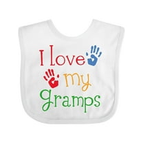 Inktastic I Love My Gramps Cute Grandkids Boys or Girls Baby Bib