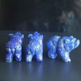 thumbnail image 5 of K-KED Natural Lapis Lazuli Quartz Crystal Stone Carved Polar Bear Mini Animal Figurine, 5 of 9