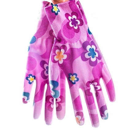 1 Pair Planting Cleaning Tools Floral Yard Cleaning Non-Slip Garden Gloves Household Gloves Working Gloves PURPLE