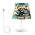 thumbnail image 2 of Teddy Bear Skating Desk Lamp LED Table Nightstand Lamps with 3 Color Temperatures for Home Bedroom Living Room Decor 6x11, 2 of 8