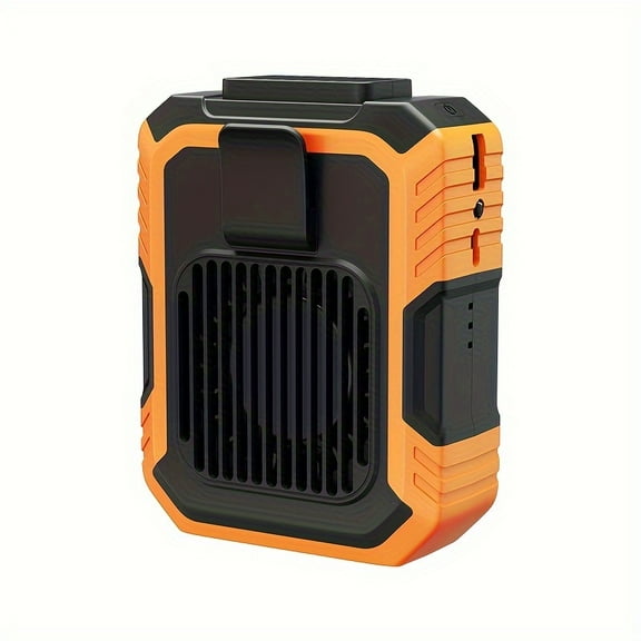 YIYUN 3-in-1 Wearable Bladeless Waist Fan with 4000mAh Power Bank – USB Rechargeable Neck & Belt Clip Fan for Outdoor, Home, and Office Use.