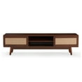 thumbnail image 7 of MAYEERTY Dark Walnut 65" Mid Century Modern TV Stand, Boho Media Console with Cable Management for Living Room, 7 of 7