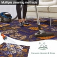 thumbnail image 5 of Orange Purple Spring Floral Outdoor Rug for Patio/Deck/Porch, Non-Slip Large Area Rug 6 x 9 Ft, Vintage Botanical Summer Flower Indoor Outdoor Rugs Washable Area Rugs, Camping Rug Carpet Runner, 5 of 8