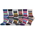 thumbnail image 1 of Women's Pattern Crew Wool Thick Warm Soft Comfortable Winter Socks 6 Pairs, 1 of 1