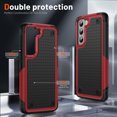 thumbnail image 4 of ELEHOLD for Samsung Galaxy S21 FE 5G 2022 Fit Case, Military-Grade Dual Layer Raised Frame Screen & Camera Lens Protective Armor Hybrid PC+TPU Anti-Drop Shockproof Slim Rugged Case,Red, 4 of 8