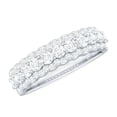 thumbnail image 2 of Empire Jewelry 2.69 Ct VVS1/D Round Cut Moissanite Ring - 14K White Gold Plated Anniversary Rings - Multi-Row Wedding Diamond Rings for Her - 30th Wedding Anniversary Gifts for Her, 2 of 4