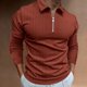 thumbnail image 2 of Gibobby Playera polo hombre Camiseta informal de tela a de otoño para hombre, camiseta de manga larga con cuello vuelto y cremallera(Dolado,XL), 2 of 5