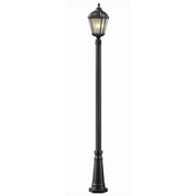 Z-Lite 513PHM-519P-BK 2 Light Waverly Post Mount Light